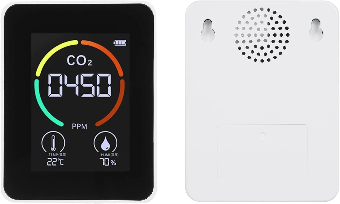 سنسور کیفیت هوا، دی اکسید کربن، دما و رطوبت با قابلیت نمایش لحظه ای