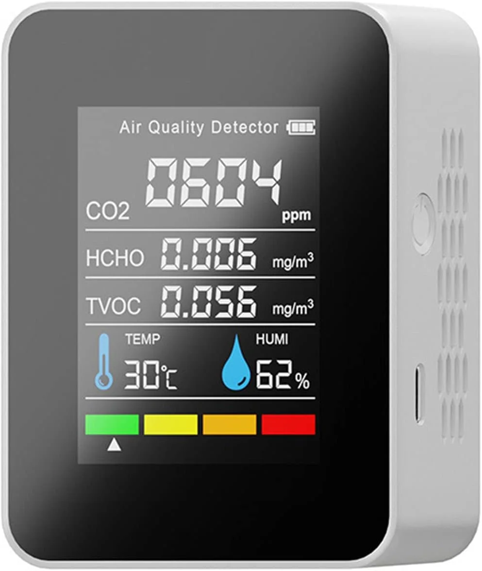دستگاه سنجش کیفیت هوا، ردیاب فرمالدئید، دستگاه سنجش کیفیت هوای بسیار دقیق، تشخیص دهنده HCHO CO2 TVOC ترکیبات آلی فرار دستگاه سنجش کیفیت هوا، ردیاب فرمالدئید، دستگاه سنجش کیفیت هوای بسیار دقیق، تشخیص دهنده HCHO CO2 TVOC ترکیبات آلی فرار