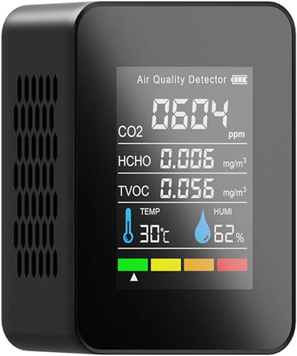 دستگاه سنجش کیفیت هوا، آشکارساز فرمالدئید، دستگاه سنجش کیفیت هوای بسیار دقیق، تشخیص HCHO CO2 TVOC ترکیبات آلی فرار