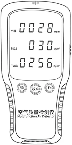 دستگاه تشخیص کیفیت هوا LCD برای نظارت بر TVOC، HCHO، PM، دما و رطوبت، AQI، سنسور کیفیت هوا