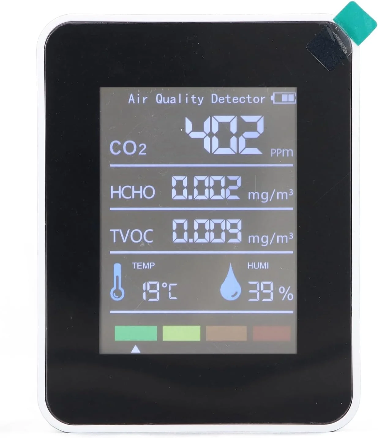 مانیتور کیفیت 5 در 1، نمایشگر LCD دما و رطوبت، قابل شارژ USB برای خانه و محل کار مانیتور کیفیت 5 در 1، نمایشگر LCD دما و رطوبت، قابل شارژ USB برای خانه و محل کار