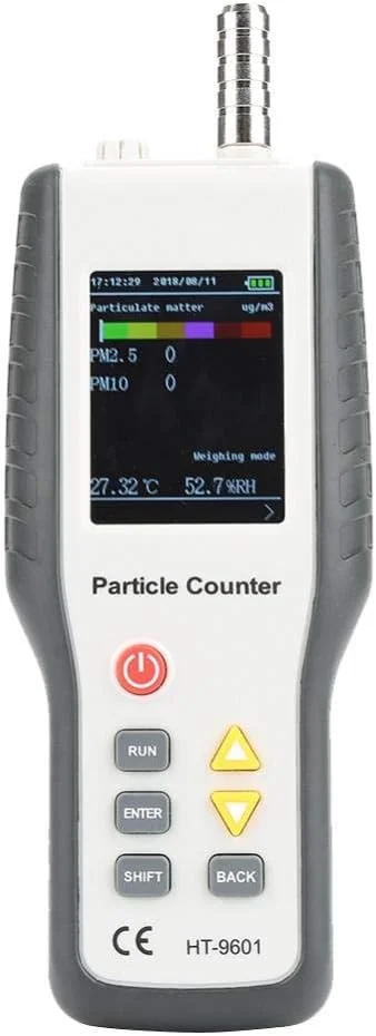 آنالایزر کیفیت هوا، HT9600 PM2.5 PM10 رطوبت سنج مانیتور شمارنده ذرات دستی