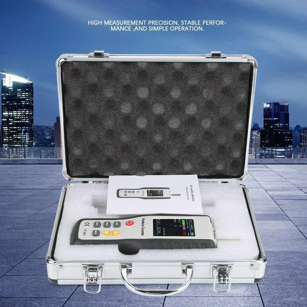 آنالایزر کیفیت هوا، HT9600 PM2.5 PM10 رطوبت سنج مانیتور شمارنده ذرات دستی