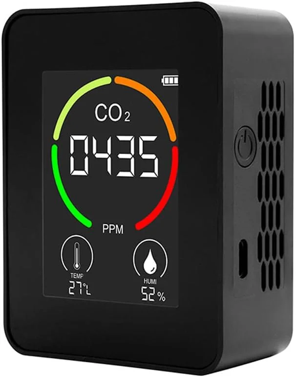 دستگاه سنجش کیفیت هوا Qolam، ردیاب CO2 قابل حمل چند منظوره ترموهیگرومتر دیجیتال خانگی، مانیتور هوشمند کیفیت هوا، دستگاه سنجش آلودگی هوا خانگی