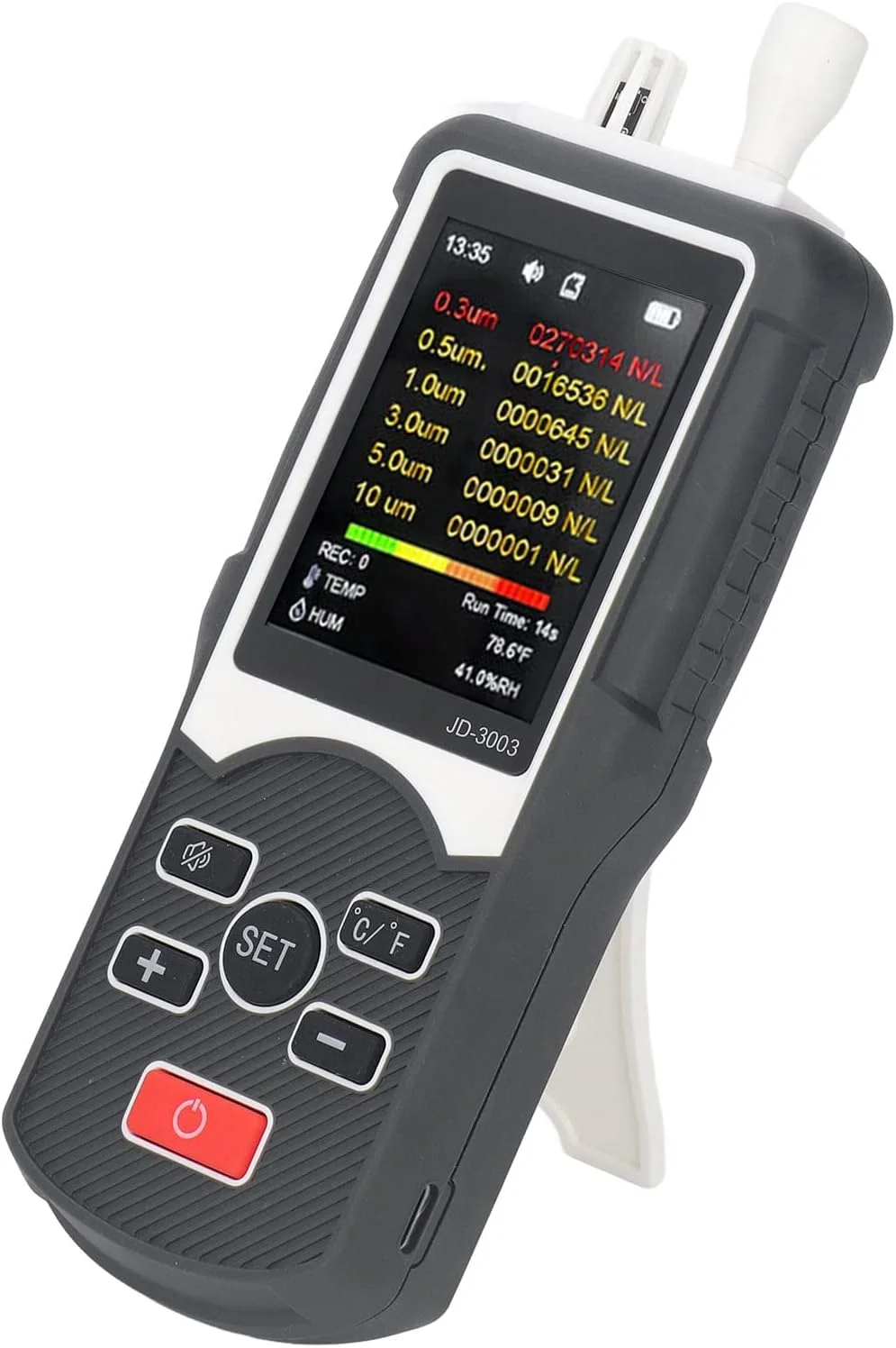 دستگاه سنجش کیفیت هوا حرفه ای، آشکارساز گرد و غبار و آلودگی هوا برای میکروالکترونیک و داروسازی - بدنه ABS