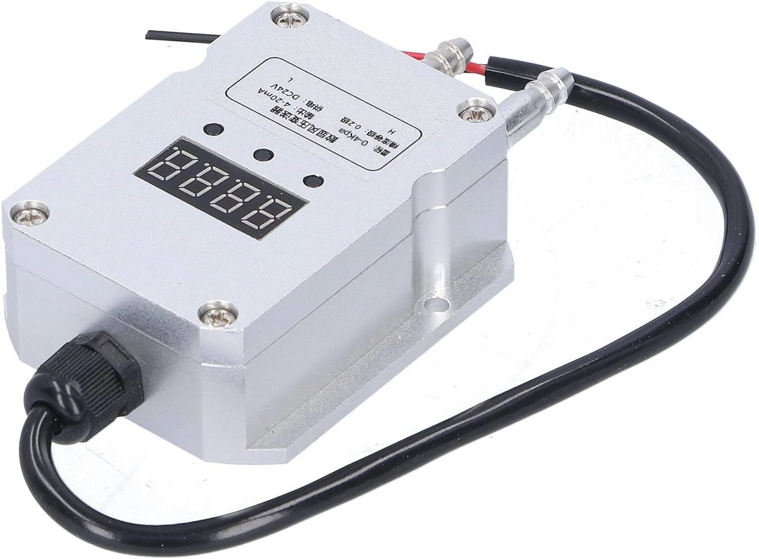 سنسور فشار باد Meiyya، ترانسمیتر نمایشگر دیجیتال DC24V برای تامین هوای دیگ بخار برای کنترل فرآیند فشار برای تهویه پایین (0-4Kpa، نوع برج کج پیزا)