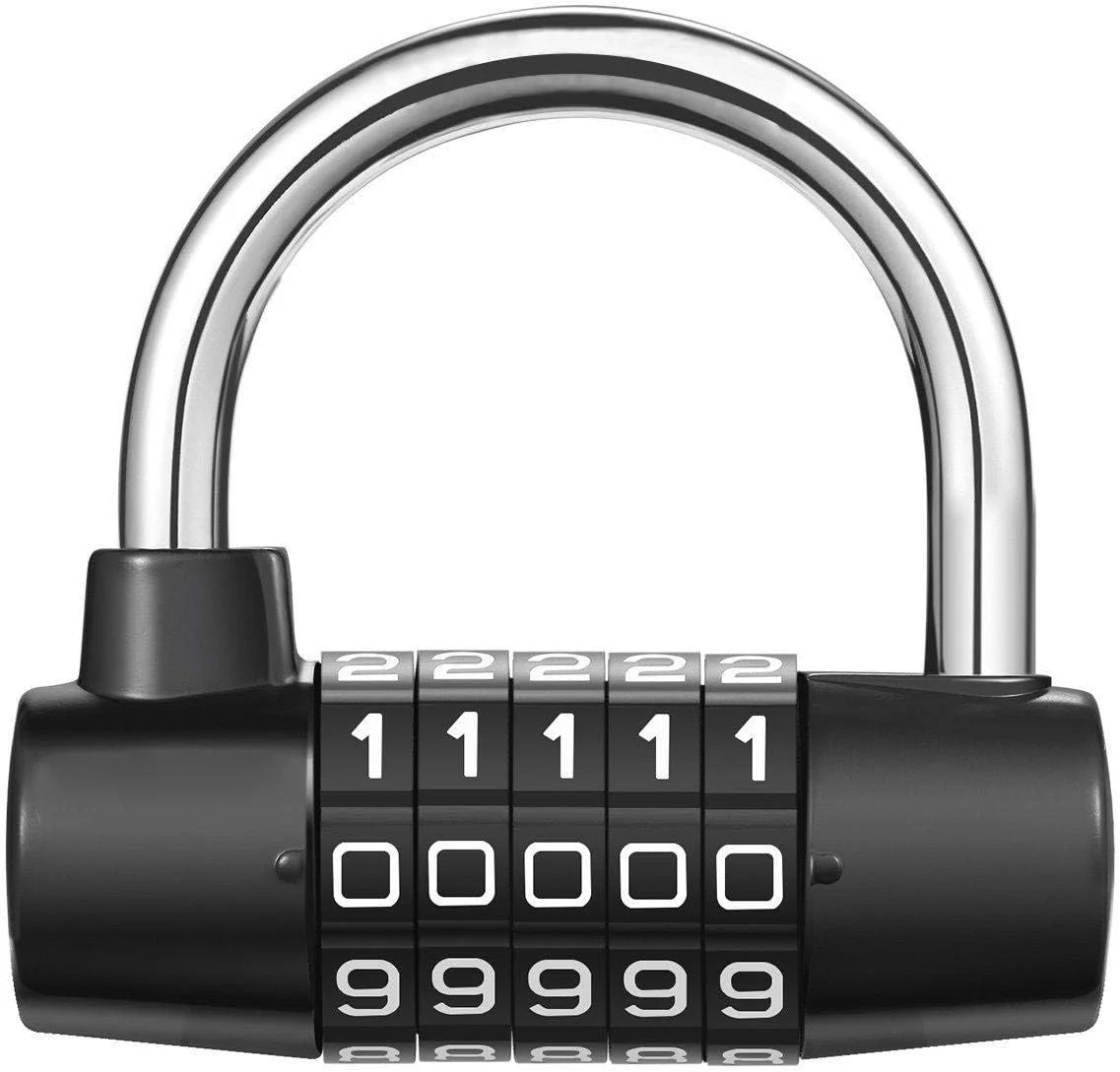 قفل ترکیبی eWINNER، قفل باشگاهی 5 رقمی، قفل امنیتی، قفل ایمنی، قفل مسافرتی چمدان برای جعبه ابزار، کمد، قفسه باشگاه، دوچرخه، چمدان، کابینت فضای باز