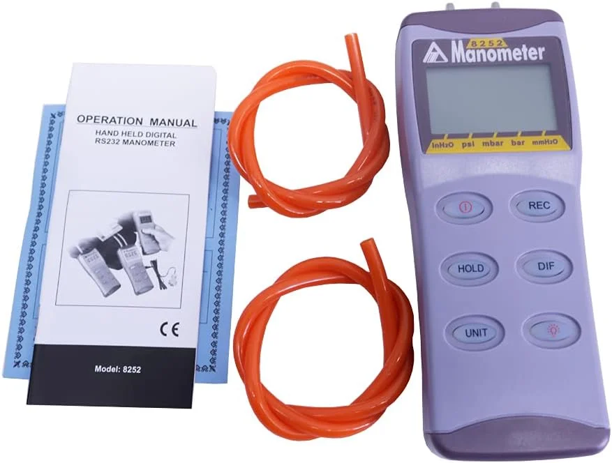 فشارسنج دیفرانسیل دیجیتال قابل حمل AZ8252 2PSI فشارسنج دیفرانسیل دیجیتال قابل حمل AZ8252 2PSI