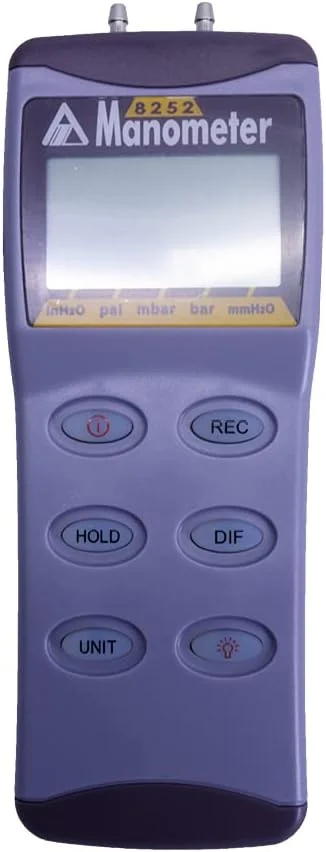 فشارسنج دیفرانسیل دیجیتال قابل حمل AZ8252 2PSI فشارسنج دیفرانسیل دیجیتال قابل حمل AZ8252 2PSI