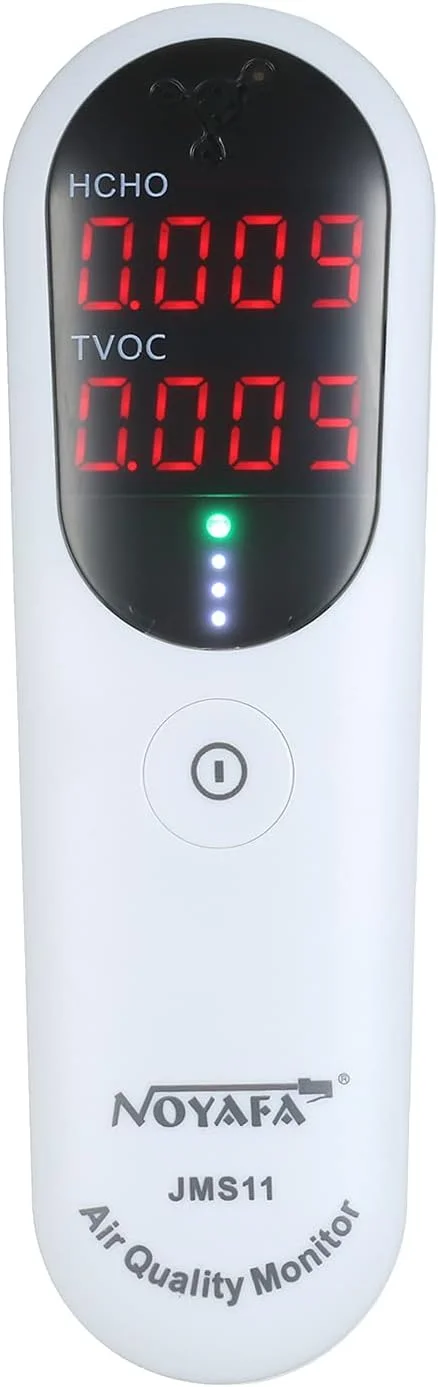 دستگاه قابل حمل تشخیص فرمالدهید و کیفیت هوای داخلی HCHO و TVOC با نشانگر LED هشدار برای سیستم تهویه مطبوع خانگی