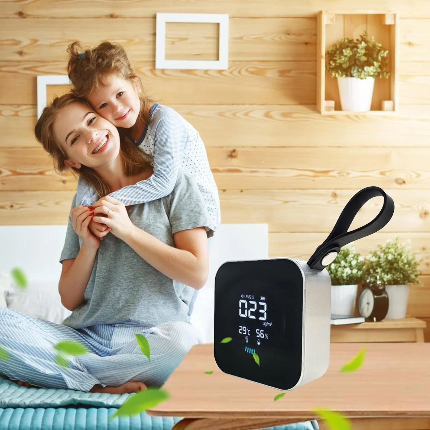 دستگاه تشخیص PM2.5 - مانیتور کیفیت هوای کوچک قابل حمل داخلی با شارژ Type-C، دارای بند و نمایشگر LED | ابزار تشخیص گرد و غبار چند منظوره برای خانه و آشپزخانه دستگاه تشخیص PM2.5 - مانیتور کیفیت هوای کوچک قابل حمل داخلی با شارژ Type-C، دارای بند و نمایشگر LED | ابزار تشخیص گرد و غبار چند منظوره برای خانه و آشپزخانه