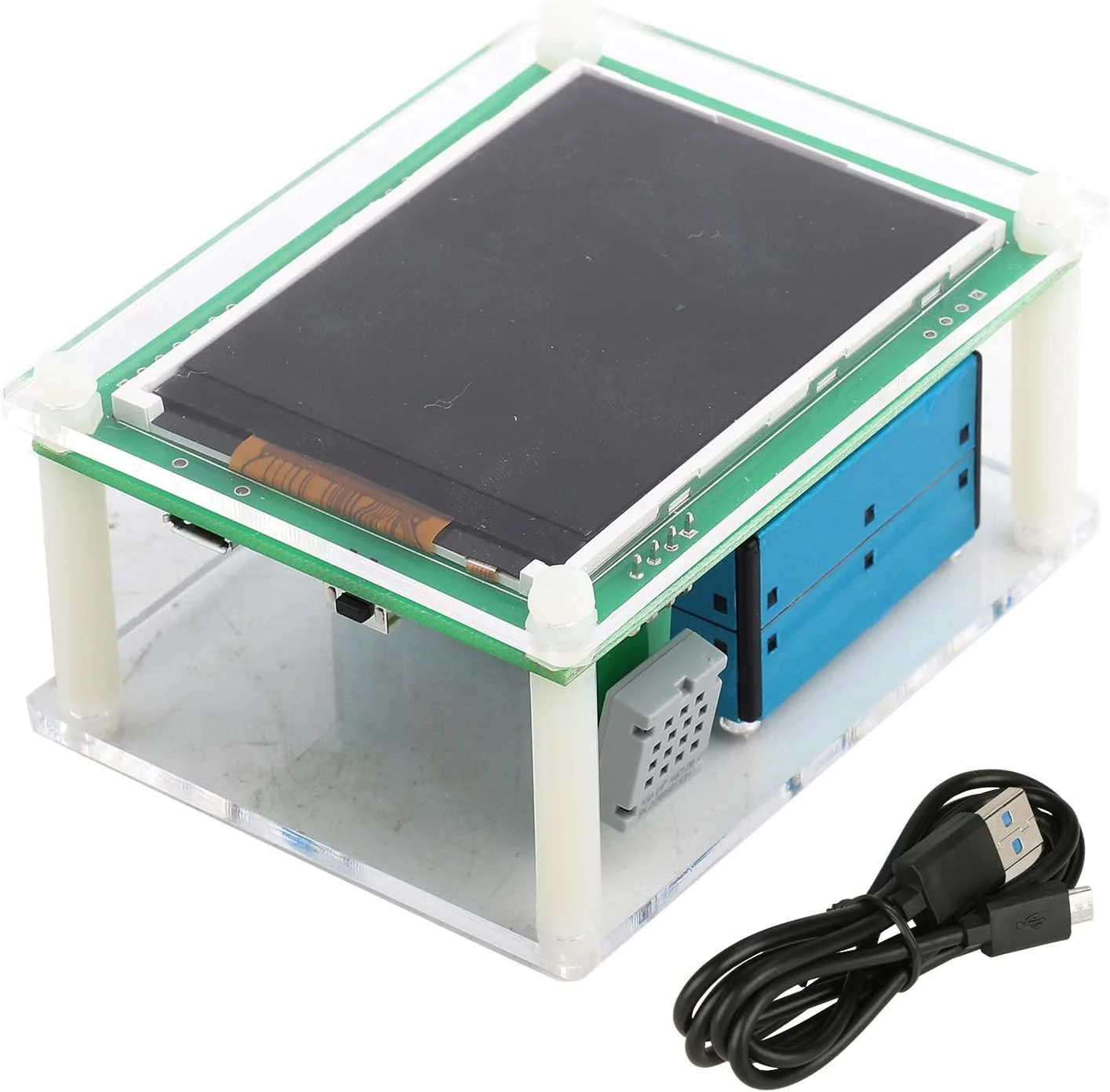 دستگاه تشخیص کیفیت هوا OVAQUIXI PM2.5 با صفحه نمایش 2.8 اینچی TFT و حسگر با حساسیت بالا مناسب برای خانه، دفتر، خودرو و فضای باز دستگاه تشخیص کیفیت هوا OVAQUIXI PM2.5 با صفحه نمایش 2.8 اینچی TFT و حسگر با حساسیت بالا مناسب برای خانه، دفتر، خودرو و فضای باز