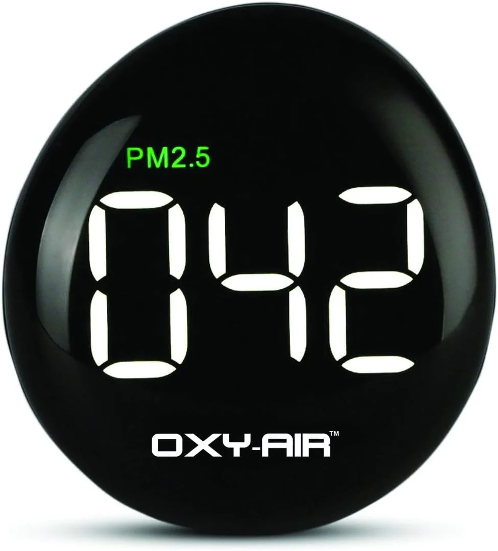 اکسی ایر r - آشکارساز کیفیت هوا - آلودگی PM 2.5 r، مشکی اکسی ایر r - آشکارساز کیفیت هوا - آلودگی PM 2.5 r، مشکی