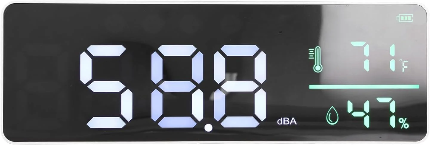 دسی بل سنج 3 در 1 چند منظوره، دسی بل متر، دستگاه سنجش صدا با رطوبت سنج و دماسنج، دسی بل متر دیواری برای کلاس درس دسی بل سنج 3 در 1 چند منظوره، دسی بل متر، دستگاه سنجش صدا با رطوبت سنج و دماسنج، دسی بل متر دیواری برای کلاس درس