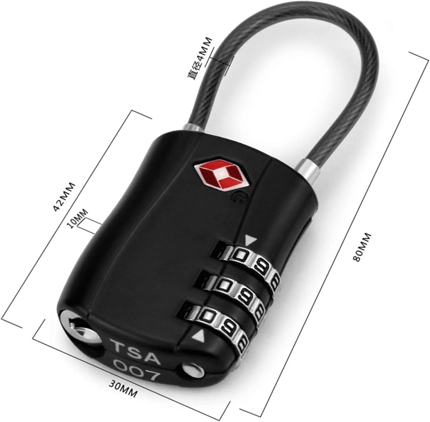 قفل چمدان DELFINO، قفل چمدان مورد تایید TSA، قفل امنیتی آلیاژ روی، قفل ترکیبی 3 رقمی برای چمدان، کیف، کوله پشتی، کیف لپ تاپ، کیف دوربین، 2 عدد