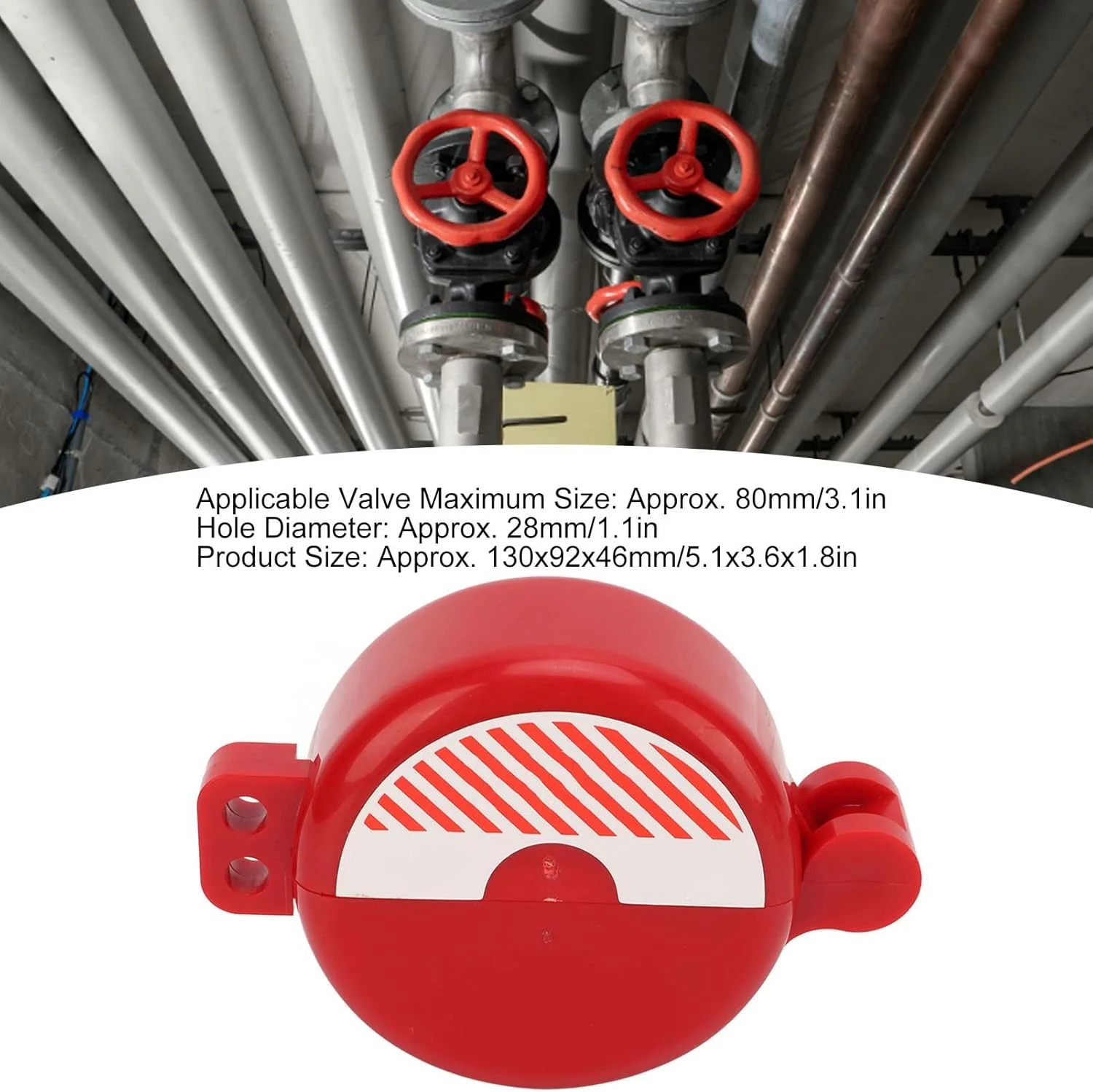 قفل شیر آب Ejoyous و قفل ایمنی، قفل کننده شیر دروازه ایمنی بالا برای شیر سیلندر گاز اکسیژن صنعتی در فضای باز