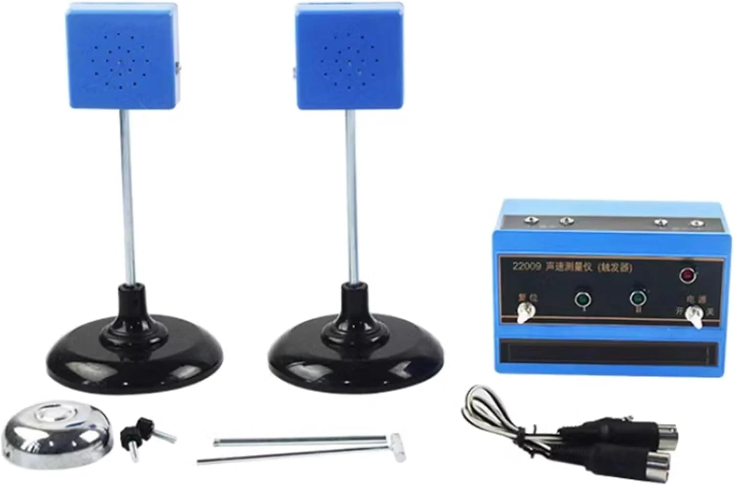 دستگاه اندازه گیری سرعت صوت. تجهیزات برای اندازه گیری سرعت انتشار صوت در هوا. ابزار آموزشی آکوستیک.