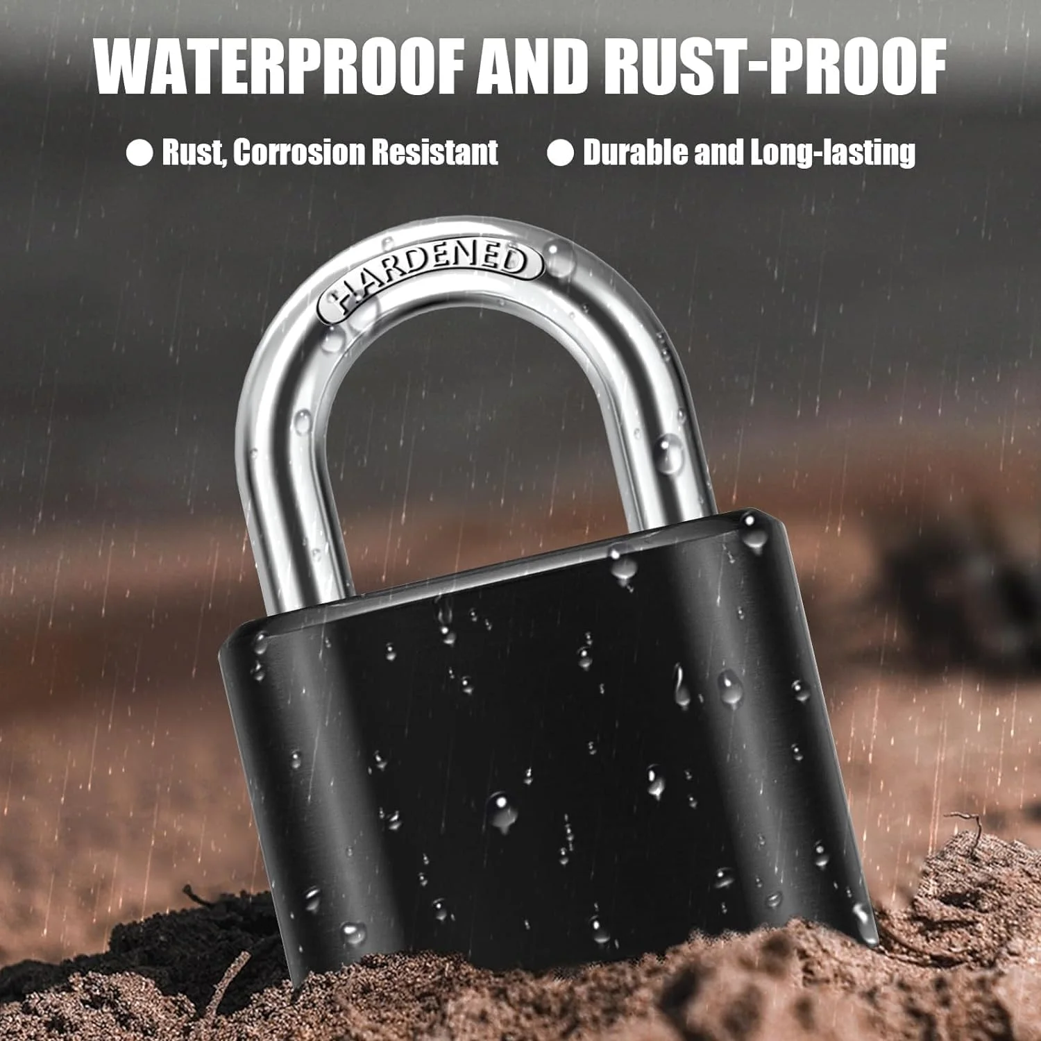 قفل ترکیبی بولیوی، قفل ترکیبی 4 رقمی سنگین ضد آب در فضای باز با حلقه 1.3 اینچی برای دروازه، حصار، جعبه ابزار، کیف، انبار قفل، قفل باشگاه ورزشی، قفل مدرسه