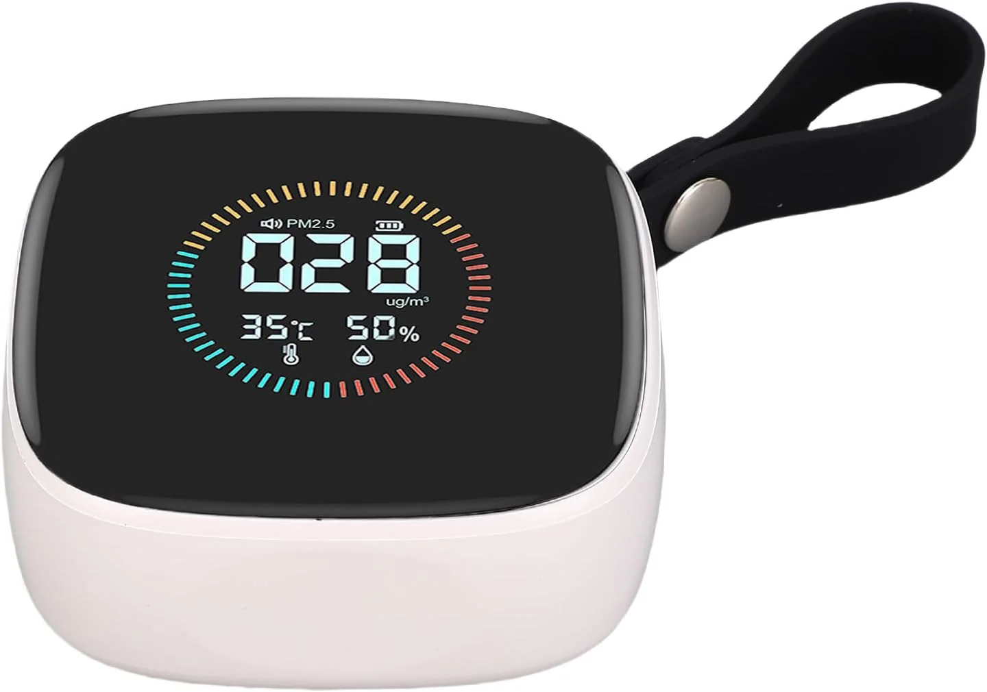 تستر کیفیت قابل حمل Luocute، نمایشگر LCD دما و رطوبت PM2.5 برای خانه، هتل، دفتر، ماشین و فضای باز تستر کیفیت قابل حمل Luocute، نمایشگر LCD دما و رطوبت PM2.5 برای خانه، هتل، دفتر، ماشین و فضای باز