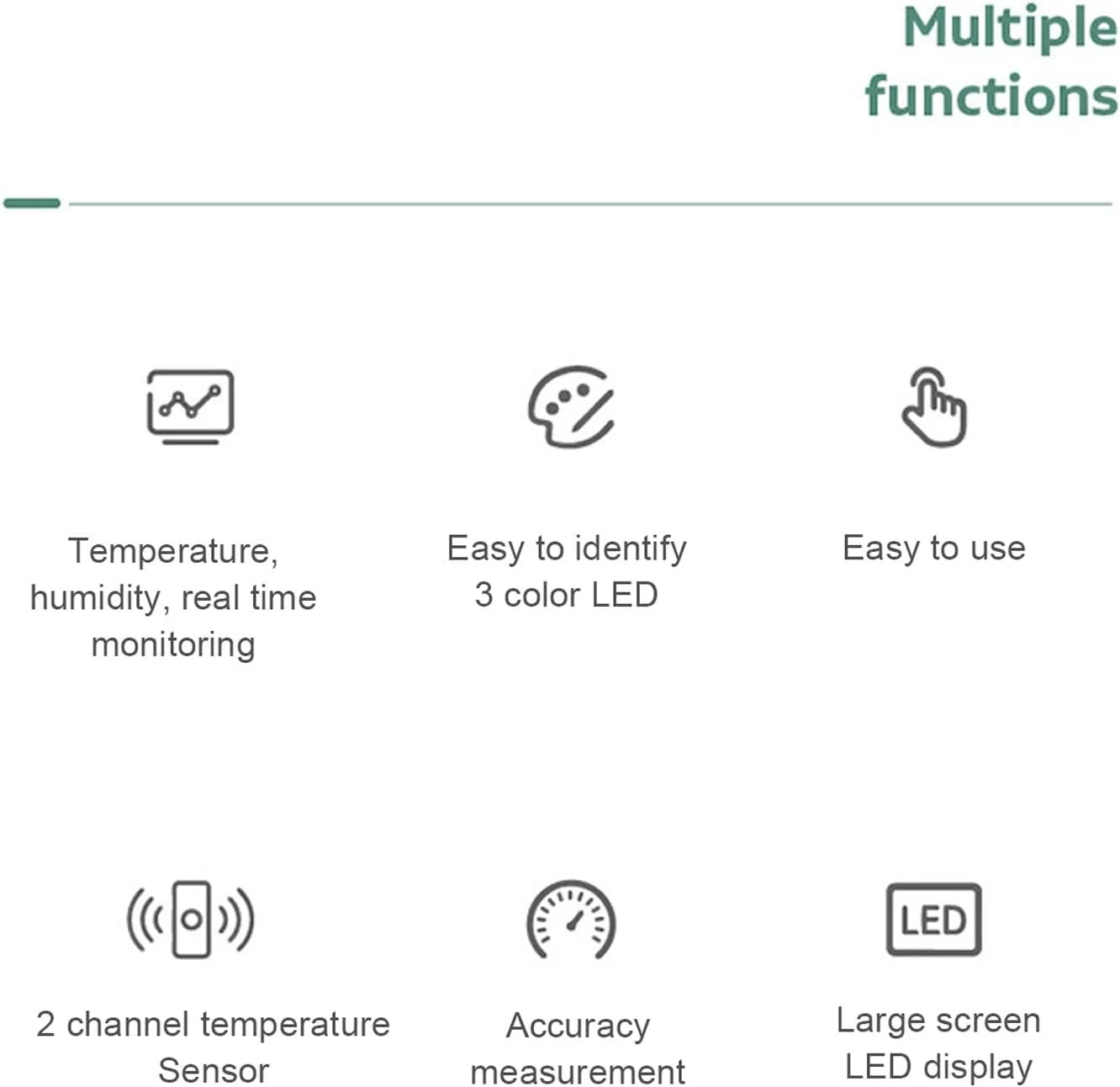 دستگاه سنجش کیفیت هوای داخل خانه Luocute، تستر HCHO TVOC، آشکارساز دیجیتال قابل حمل با 3 سطح روشنایی صفحه نمایش، باتری قابل شارژ، کابل Type C، مناسب برای اتاق نشیمن، زیرزمین دستگاه سنجش کیفیت هوای داخل خانه Luocute، تستر HCHO TVOC، آشکارساز دیجیتال قابل حمل با 3 سطح روشنایی صفحه نمایش، باتری قابل شارژ، کابل Type C، مناسب برای اتاق نشیمن، زیرزمین