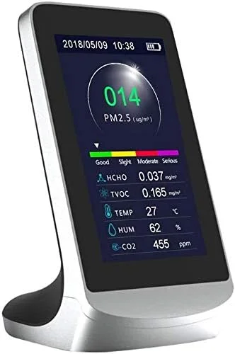 دستگاه تشخیص کیفیت هوا JJJ با صفحه نمایش LCD دیجیتال C20، دستگاه قابل حمل تشخیص دی اکسید کربن و آنالیزور گاز