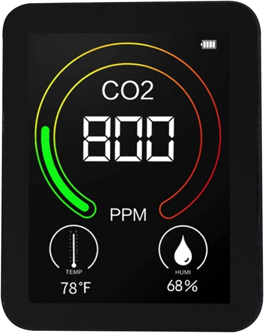 مانیتور کیفیت هوای داخلی JJJ، آشکارساز کیفیت هوا، تستر هوا برای صاحبان خانه، مستاجران، سالن های ورزشی، اندازه گیری PM2.5 PM10 CO2 دما رطوبت