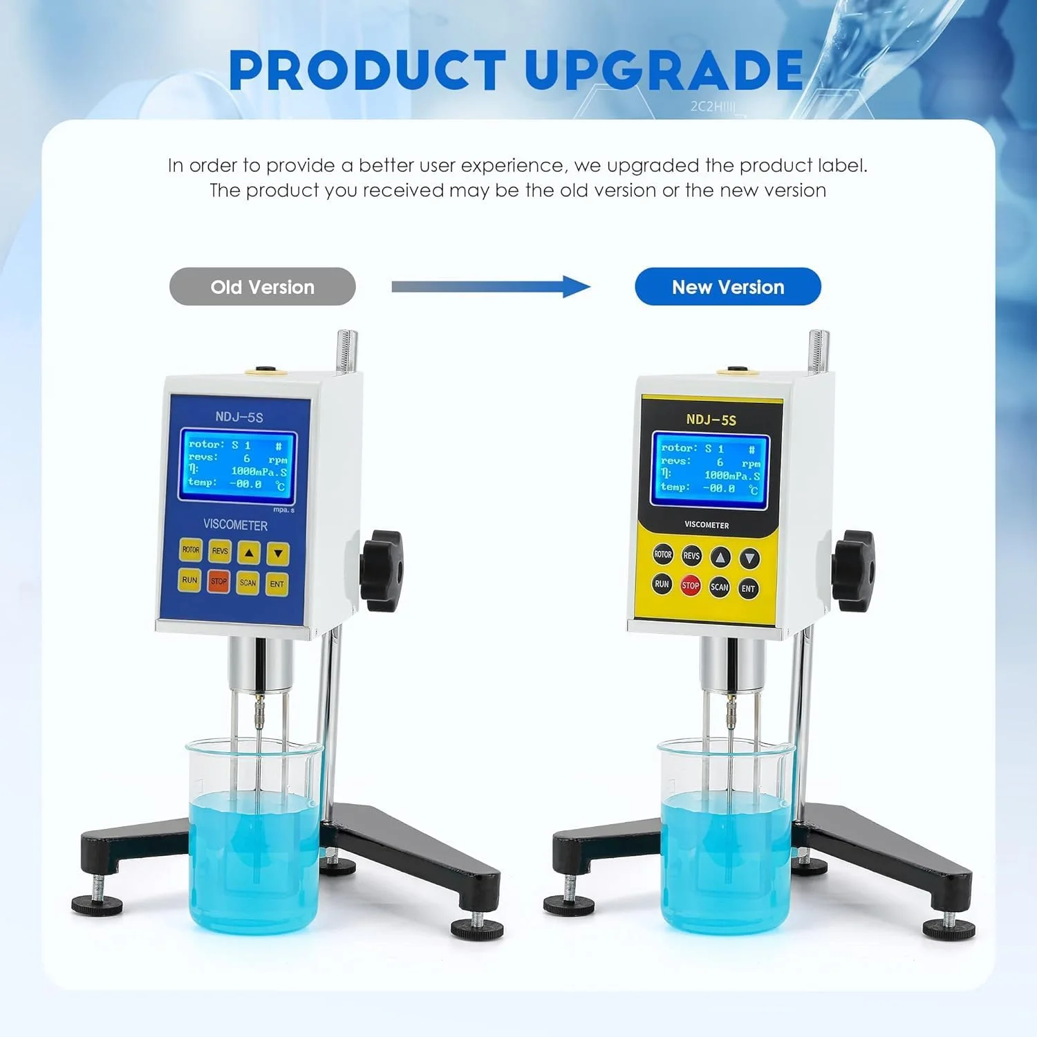 ویسکومتر چرخشی دیجیتال JFKJKJW NDJ-5S، ویسکومتر چرخشی 10~100,000mPa.s دقت:+-3.0%