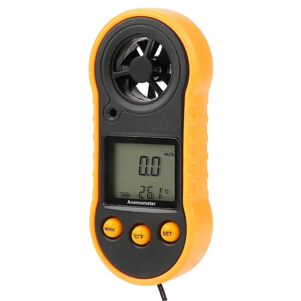 بادسنج دیجیتال Jectse، سرعت سنج بادی دستی، تستر سرعت هوا، بادسنج، برای اندازه گیری سرعت هوا