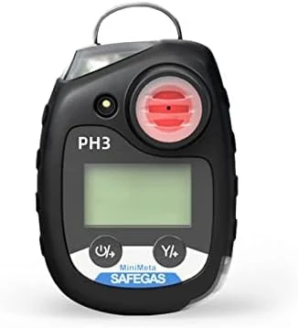 JDOSHIS Proliferation Phosphingas Ph3 Detector 0-50/100/200ppm Range Phosphate Gas Monitoring, Self-Test Function, Ultra High Beep, Compact 125g Compact Air Gas Monitor, Indoor Monitoring (0-20PPM)