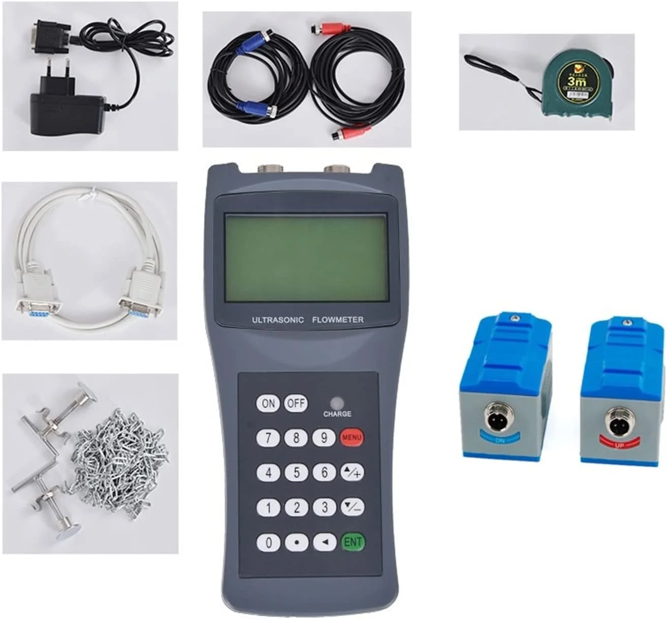 فلومتر التراسونیک دستی JAHLGT UltrasoFlowmeter مدل TDS-100H به همراه سنسور کلمپی M2 DN50-700mm 0~160℃ (شامل دستگاه اصلی و سنسور M2)