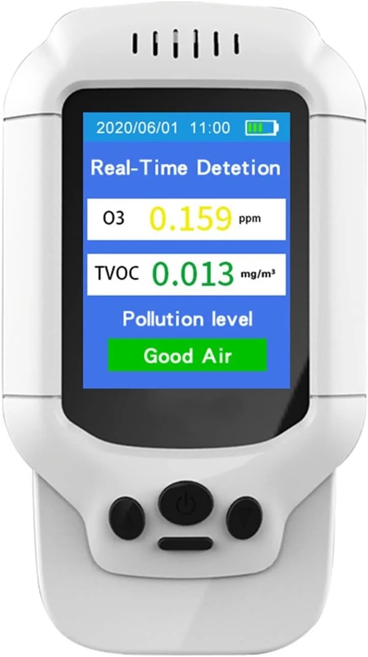 دستگاه تشخیص گاز JACOJE، دستگاه تشخیص ازن O3، دستگاه قابل حمل تشخیص گرد و غبار هوا و مواد فرار، نسخه های چینی و انگلیسی، آلارم با صدای بلند و صفحه نمایش دیجیتال LCD
