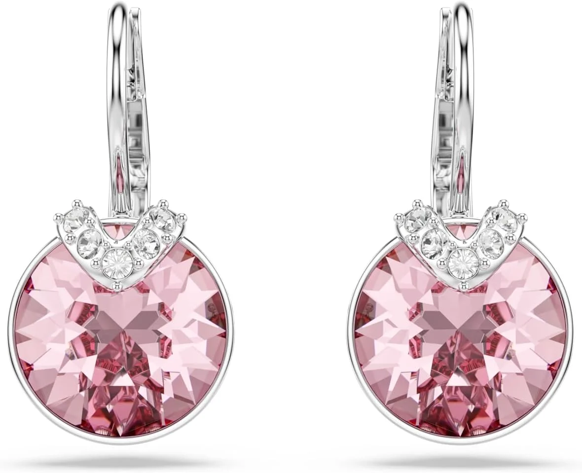 گوشواره های بلا وی سواروسکی، برش گرد، صورتی، روکش رودیوم گوشواره های بلا وی سواروسکی، برش گرد، صورتی، روکش رودیوم