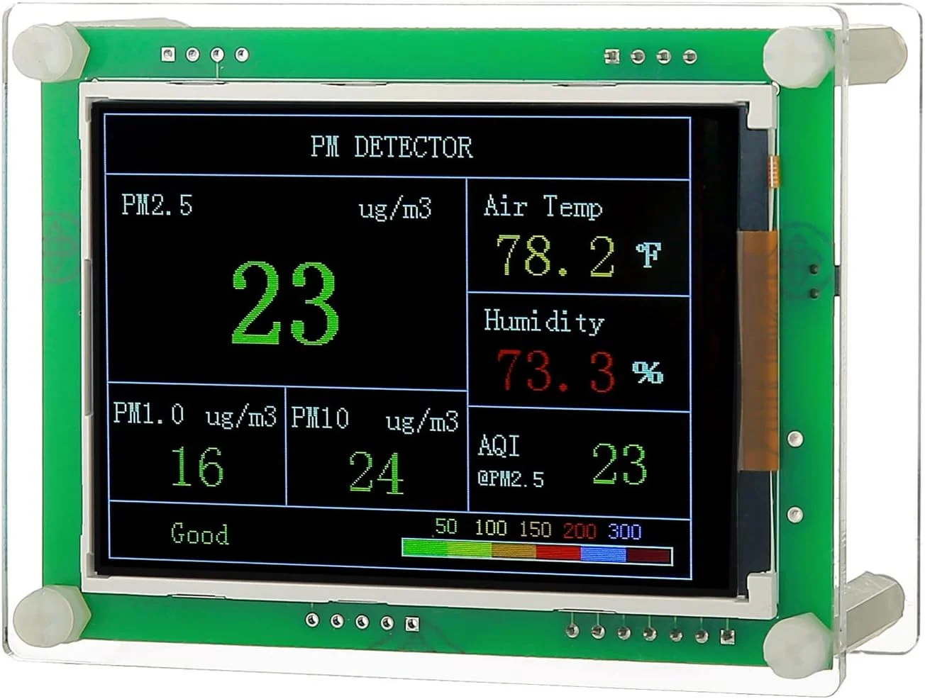 مانیتور کیفیت هوای HOTKREM، مناسب برای خودرو، خانه، دفتر، هتل و غیره (PM2.5, AQI)