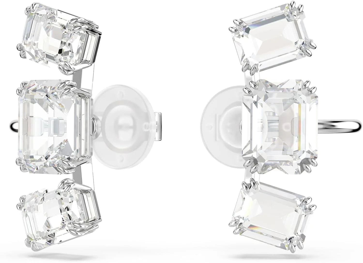 گوشواره کلیپسی سواروسکی Millenia، برش هشت ضلعی، شفاف، روکش رودیوم گوشواره کلیپسی سواروسکی Millenia، برش هشت ضلعی، شفاف، روکش رودیوم