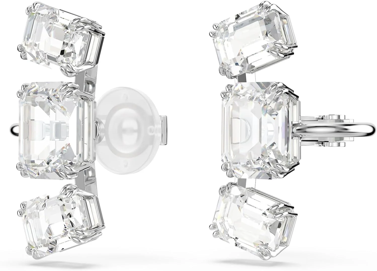 گوشواره کلیپسی سواروسکی Millenia، برش هشت ضلعی، شفاف، روکش رودیوم گوشواره کلیپسی سواروسکی Millenia، برش هشت ضلعی، شفاف، روکش رودیوم