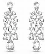 گوشواره های گیره ای مزمرآ، روکش رودیوم، کریستال