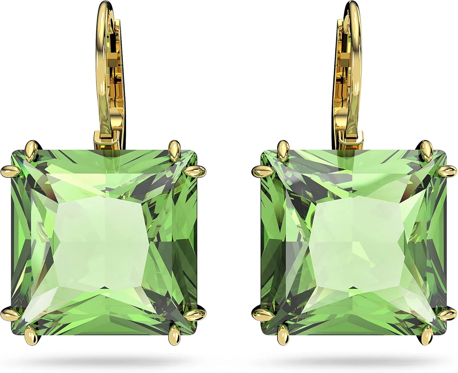 ست گوشواره و گردنبند سواروسکی مدل Millenia، با روکش طلایی و کریستالهای سبز ست گوشواره و گردنبند سواروسکی مدل Millenia، با روکش طلایی و کریستالهای سبز