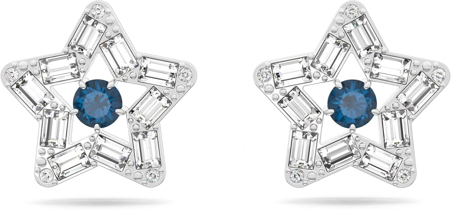 ست گردنبند، گوشواره و دستبند کریستال استلا سواروسکی، روکش رودیوم