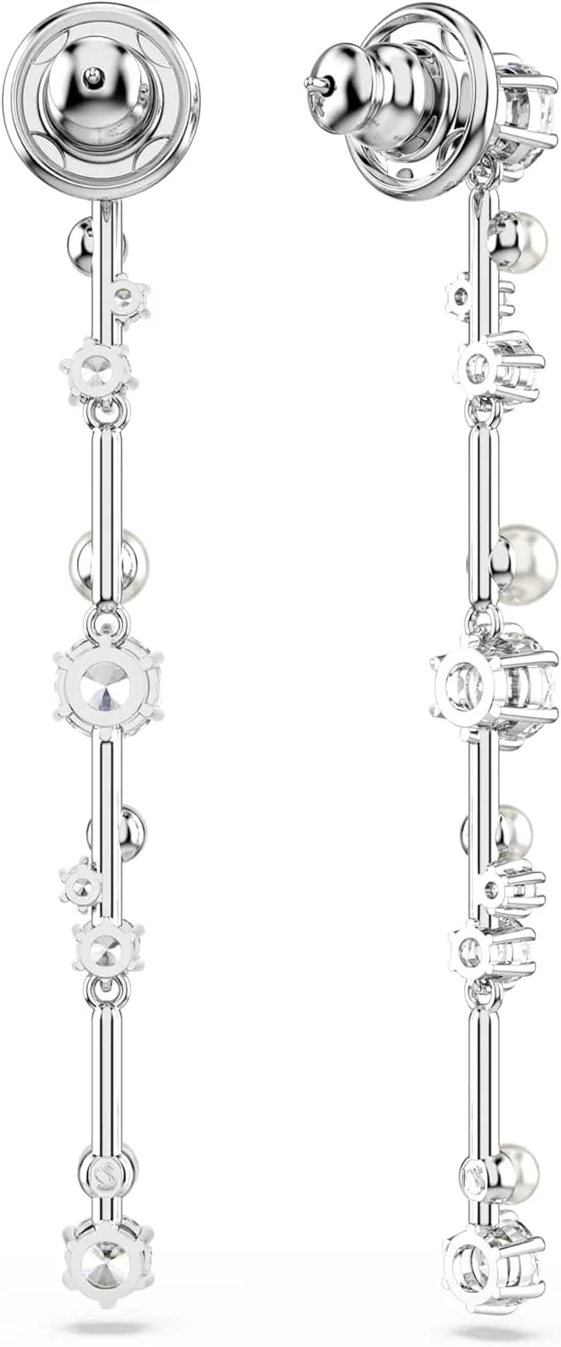 گوشواره آویز سواروسکی Constella، مروارید کریستالی، برش گرد، سفید، روکش رودیوم گوشواره آویز سواروسکی Constella، مروارید کریستالی، برش گرد، سفید، روکش رودیوم