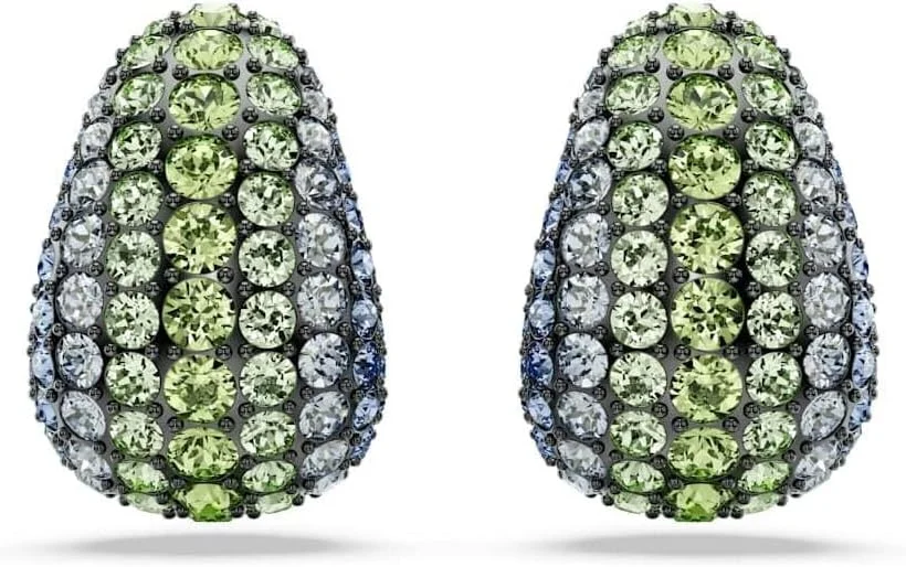 گوشواره آویز نگین‌دار سواروسکی مدل Sublima با روکش روتنیوم و برش گرد، چند رنگ