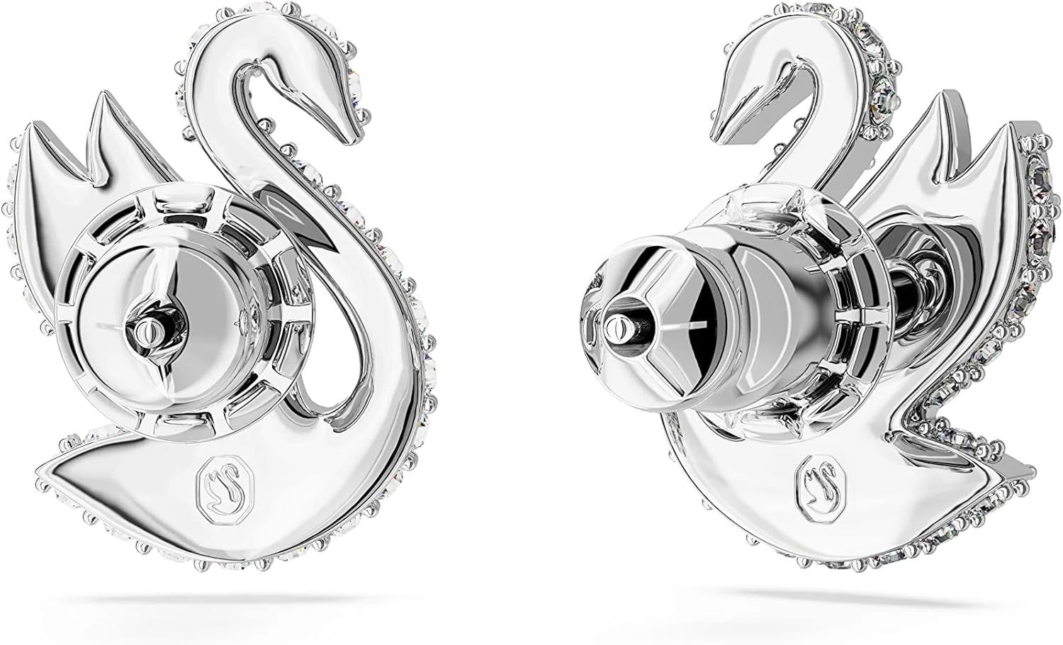 گردنبند، گوشواره و دستبند قو کریستالی نمادین سواروسکی، کریستال های شفاف با روکش رودیوم گردنبند، گوشواره و دستبند قو کریستالی نمادین سواروسکی، کریستال های شفاف با روکش رودیوم