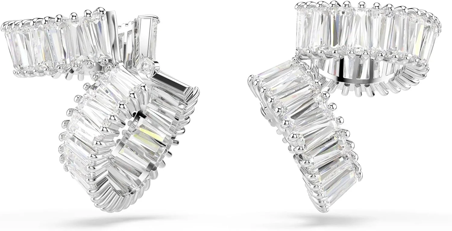 مجموعه آریانا گرانده، کریستال شفاف و مروارید، روکش رودیوم، بخشی از مجموعه جواهرات آریانا گرانده، گردنبند، گوشواره و دستبند