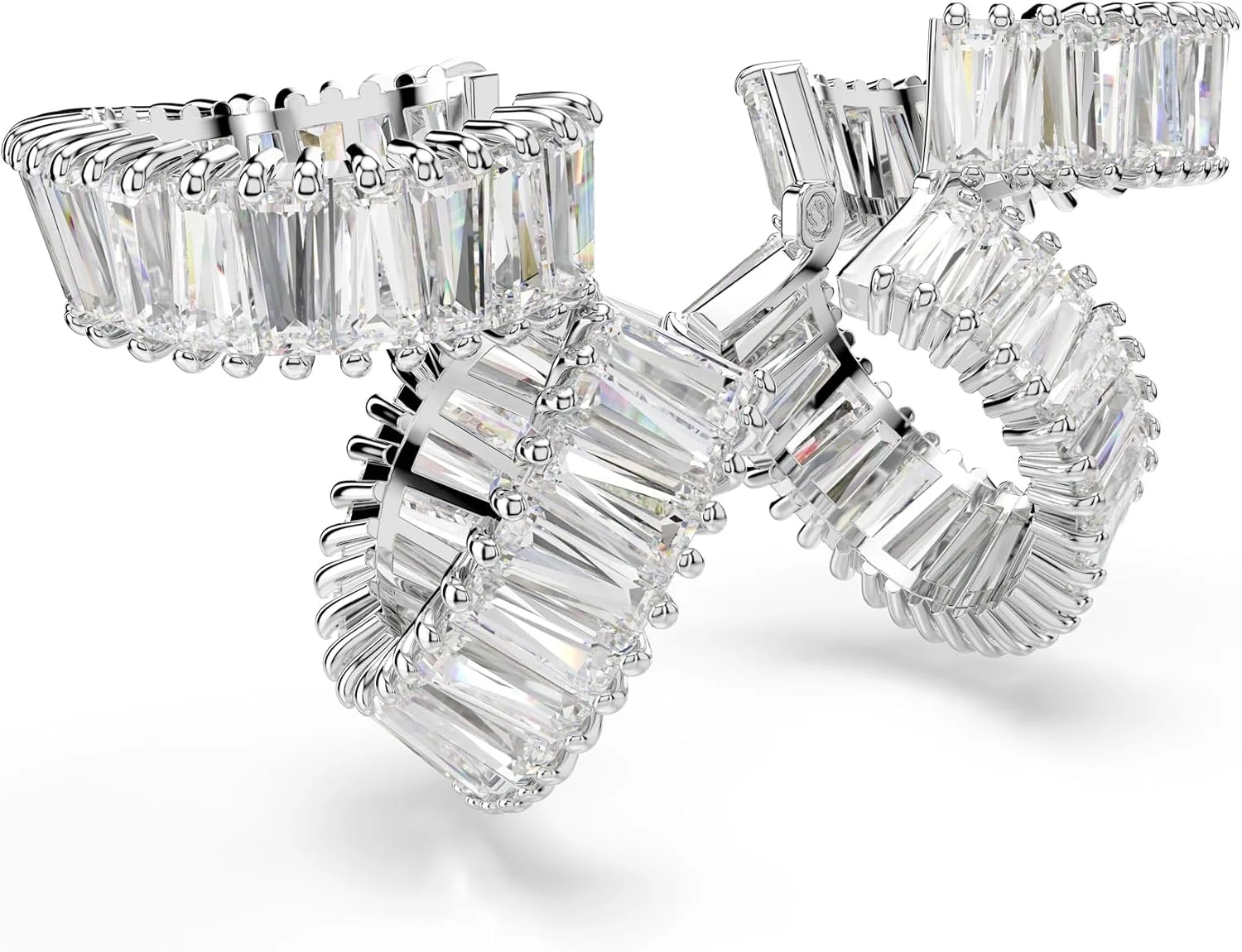 مجموعه آریانا گرانده، کریستال شفاف و مروارید، روکش رودیوم، بخشی از مجموعه جواهرات آریانا گرانده، گردنبند، گوشواره و دستبند مجموعه آریانا گرانده، کریستال شفاف و مروارید، روکش رودیوم، بخشی از مجموعه جواهرات آریانا گرانده، گردنبند، گوشواره و دستبند