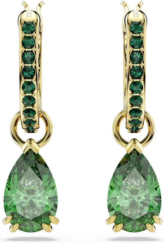 گوشواره آویز سواروسکی مدل Attract، برش گلابی، سبز، روکش طلایی گوشواره آویز سواروسکی مدل Attract، برش گلابی، سبز، روکش طلایی