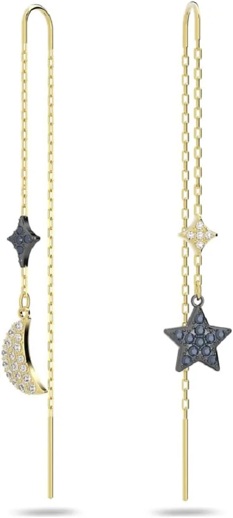 گوشواره زنانه سواروسکی مدل ماه نمادین 5627351، بزرگ، بدون فلز گرانبها