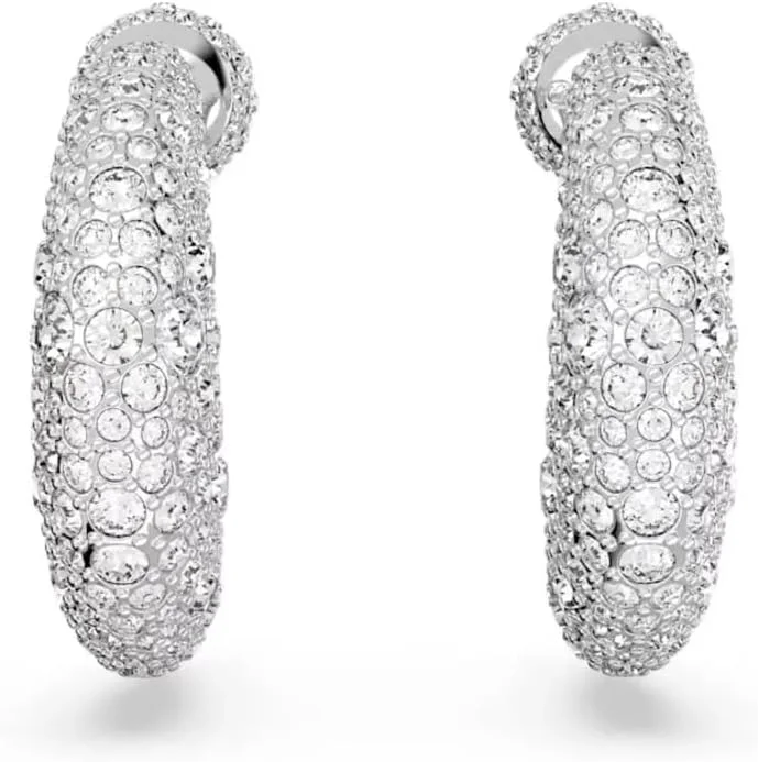 گوشواره آویز سواروسکی لونا، ماه، سفید، روکش رودیوم