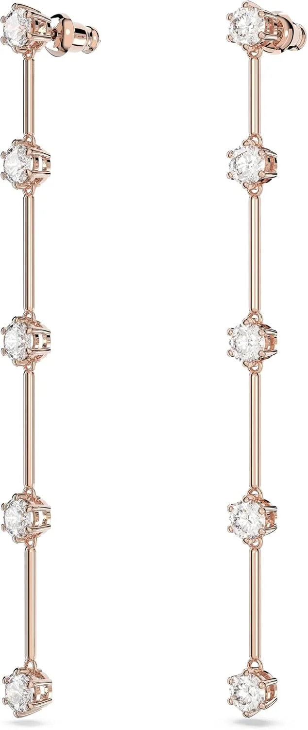 گوشواره آویز سواروسکی Constella، برش گرد، سفید، روکش طلای رزگلد گوشواره آویز سواروسکی Constella، برش گرد، سفید، روکش طلای رزگلد