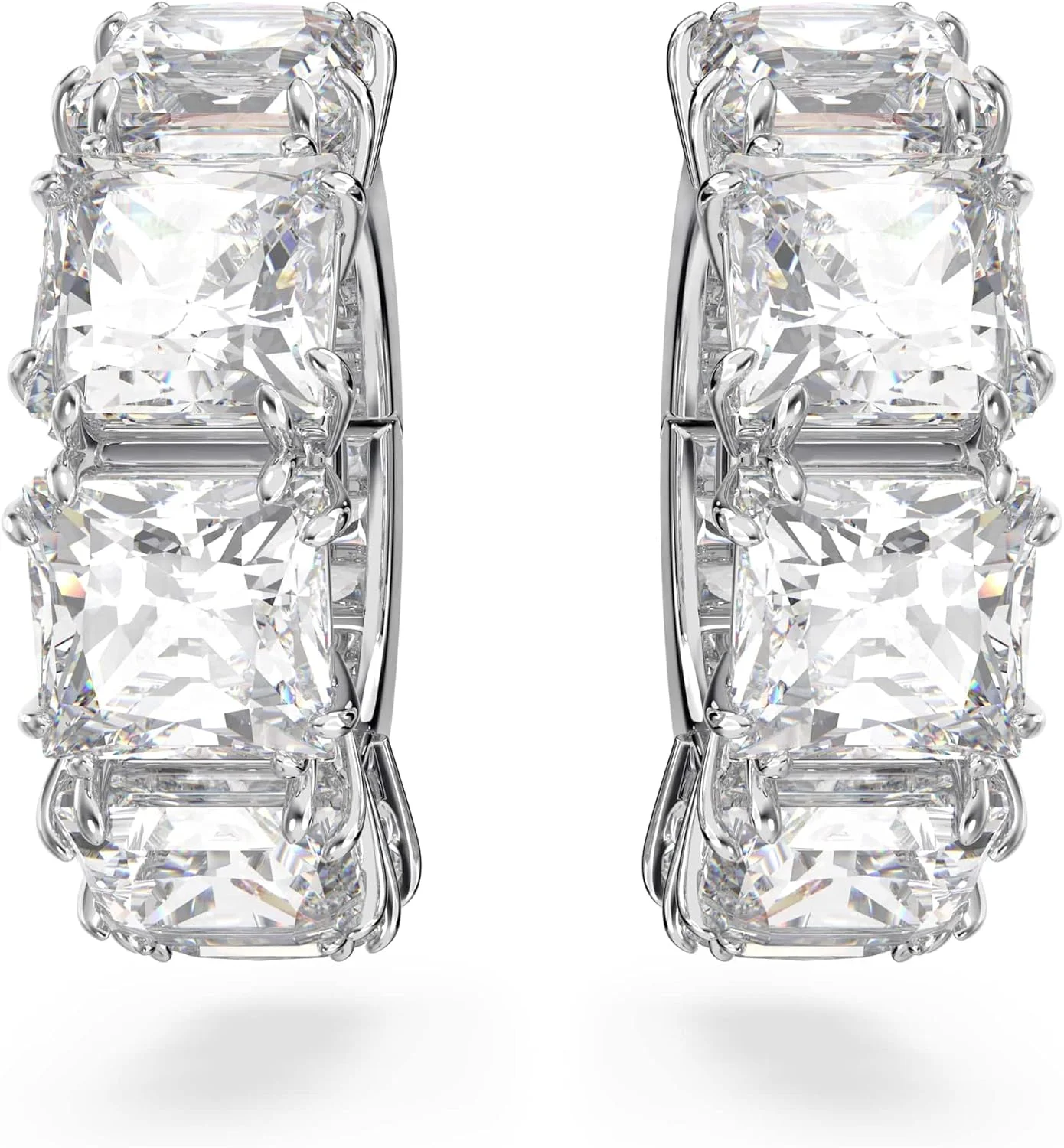 گوشواره زنانه سواروسکی میلنیا زیرکونیا با روکش رودیوم، سفید