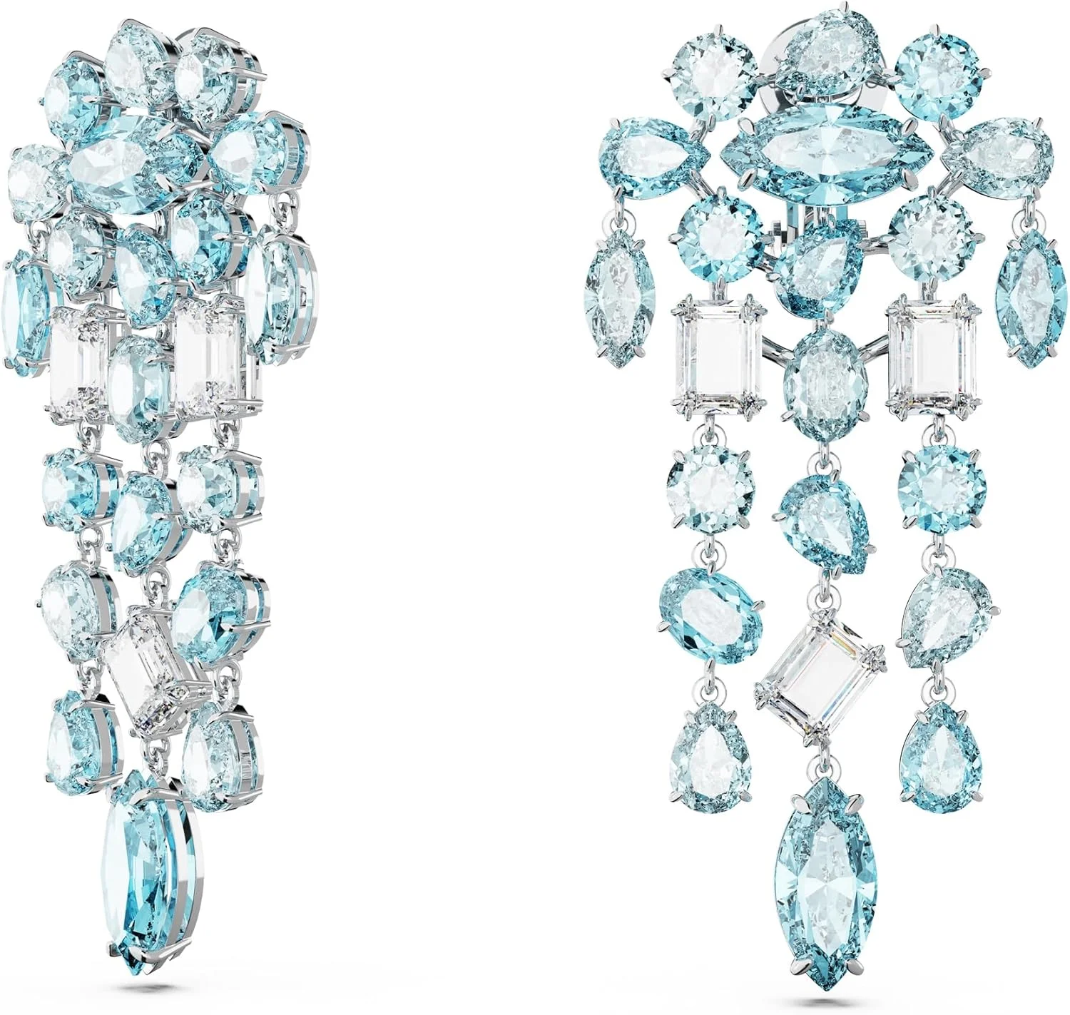 گوشواره های گیره ای زنانه سواروسکی مدل Gema، برش های ترکیبی، لوستری، فوق العاده بلند، آبی، روکش رودیوم گوشواره های گیره ای زنانه سواروسکی مدل Gema، برش های ترکیبی، لوستری، فوق العاده بلند، آبی، روکش رودیوم