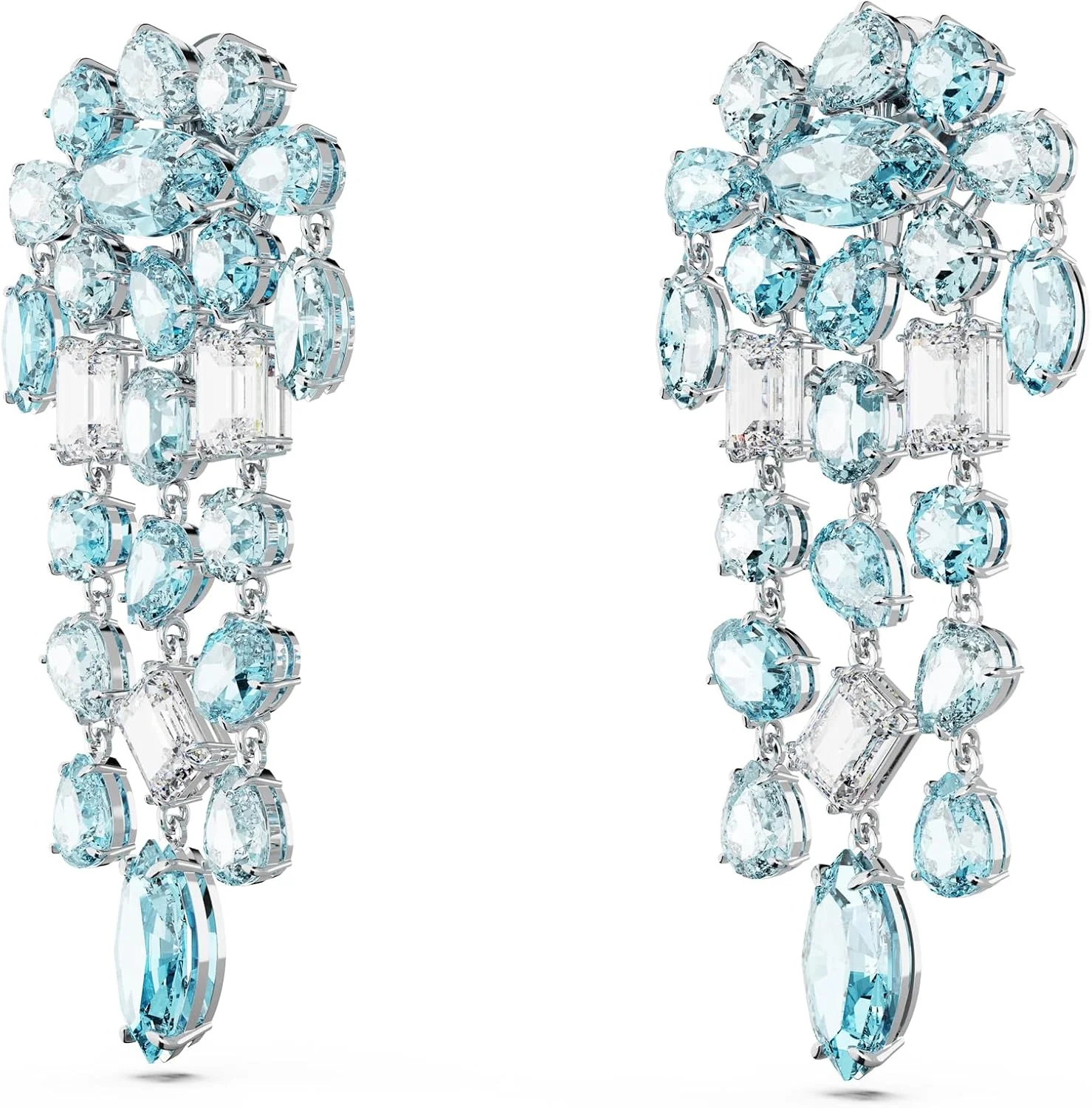 گوشواره های گیره ای زنانه سواروسکی مدل Gema، برش های ترکیبی، لوستری، فوق العاده بلند، آبی، روکش رودیوم گوشواره های گیره ای زنانه سواروسکی مدل Gema، برش های ترکیبی، لوستری، فوق العاده بلند، آبی، روکش رودیوم